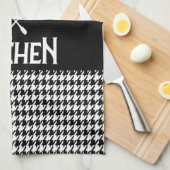 パターパーソナライズされたン千鳥格子のキッチンタオル キッチンタオル (四つ折り)