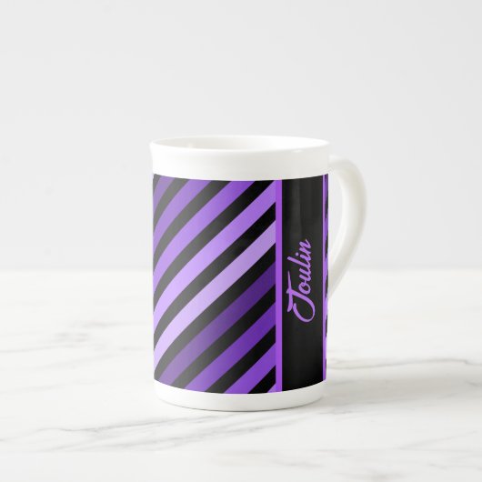 パターパーソナライズされたン ボーンチャイナマグカップ (正面右)