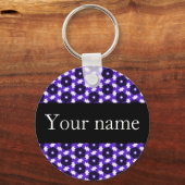 パターファンキーン名前をカスタムするキーチェーン（黒） キーホルダー (正面)