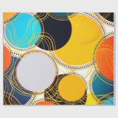 パターモダンカラフルンおもしろい図形抽象芸術 ラッピングペーパー (フラット)