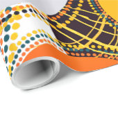 パターモダンカラフルンおもしろい図形抽象芸術 ラッピングペーパー (ロールコーナー)