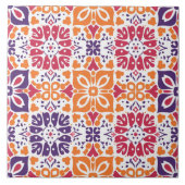 パターモダンカラフルンホームデコールフローラ タイル (正面)