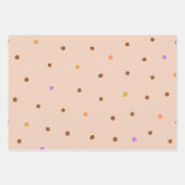 パターモダンンかわいいピンクのハートドット21歳の誕生日 ラッピングペーパーシート (正面)