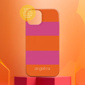 パターモダンンとストライプの名前をカスタムする Case-Mate iPhoneケース