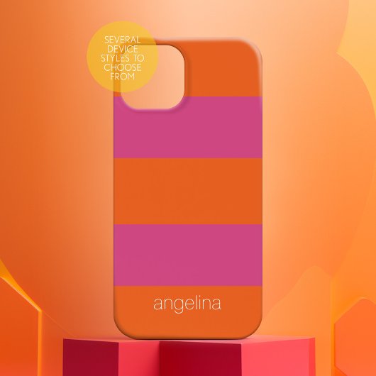 パターモダンンとストライプの名前をカスタムする Case-Mate iPhoneケース