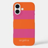 パターモダンンとストライプの名前をカスタムする Case-Mate iPhoneケース (裏面)