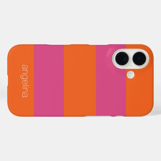 パターモダンンとストライプの名前をカスタムする Case-Mate iPhoneケース (裏面 (横))