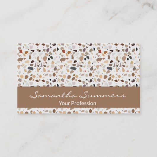 パターモダンンアートデコのようなテラゾロック 名刺 (正面)
