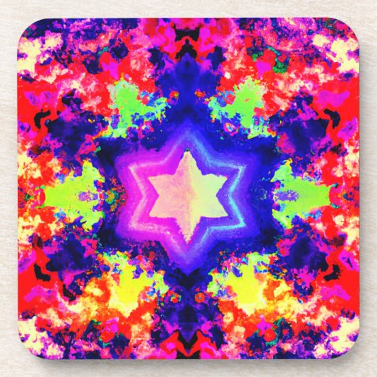 パターモダンンカラフルデザイン コースター (正面)