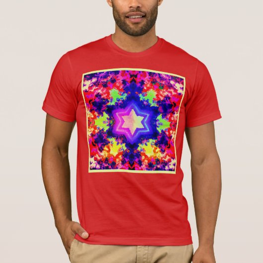 パターモダンンカラフルデザイン Tシャツ (正面)