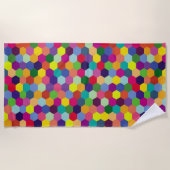 パターモダンンカラフル-ファッション春ヒップスター ビーチタオル (正面)
