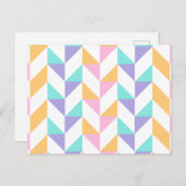 パターモダンンカラフル-ファッション春幾何学的 ポストカード (正面/裏面)