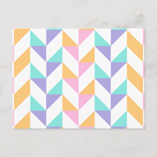 パターモダンンカラフル-ファッション春幾何学的 ポストカード (正面)