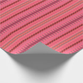 パターモダンンピンクプリント ラッピングペーパー (角)