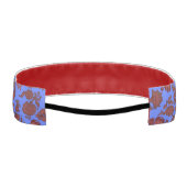パターモダンンブルーピンクレッド絵を描ダマスカス アスレチックヘッドバンド (裏面)