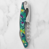 パターモダンンモザイクグリーン美しいコルクねじ ソムリエナイフ (裏面)