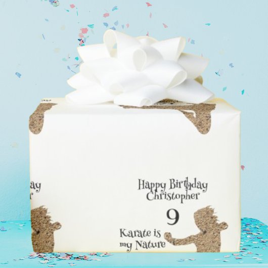 パターモダンン武術アーツアーツ子供の誕生日 ラッピングペーパー