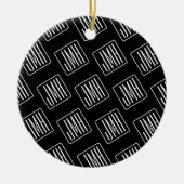 パターモダンン | ブラック&ホワイト セラミックオーナメント (正面)