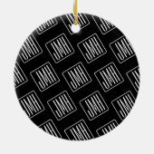 パターモダンン | ブラック&ホワイト セラミックオーナメント (裏面)