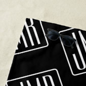 パターモダンン | ブラック&ホワイト ビーチタオル (インサイチュ)