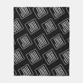 パターモダンン | ブラック&ホワイト フリースブランケット (正面)