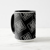 パターモダンン | ブラック&ホワイト マグカップ (正面左)