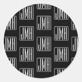 パターモダンン | ブラック&ホワイト ラウンドシール (正面)