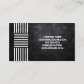 パターモダンン |黒いテクスチャウォール 名刺 (裏面)