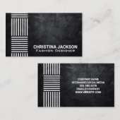 パターモダンン |黒いテクスチャウォール 名刺 (正面/裏面)