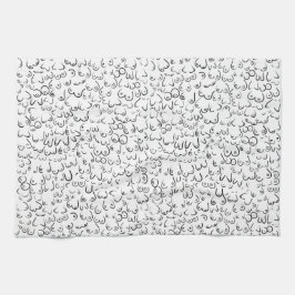 パターンおもしろいユーモア キッチンタオル