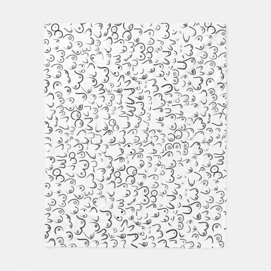 パターンおもしろいユーモア フリースブランケット (正面)