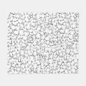 パターンおもしろいユーモア フリースブランケット (正面(横))