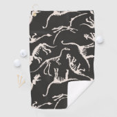 パターンおもしろいdino漫画恐竜 ゴルフタオル (インサイチュ)