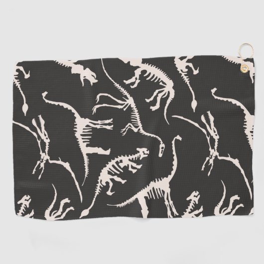 パターンおもしろいdino漫画恐竜 ゴルフタオル (横)
