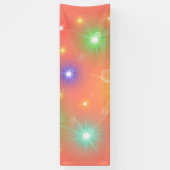 パターンおよびカラフルライト 横断幕 (縦)