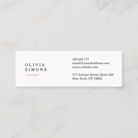 パターンが付いている名刺 スキニー名刺