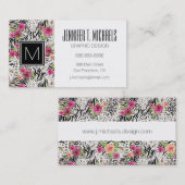 パターンとアニマルプリント|モノグラム 名刺 (正面/裏面)