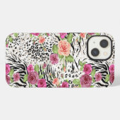 パターンとアニマルプリント iPhoneケース (裏面横)