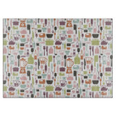 パターンとカラフル料理アイコン カッティングボード (正面)