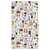 パターンとカラフル料理アイコン スモールペーパーバッグ (裏面)