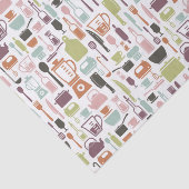 パターンとカラフル料理アイコン 薄葉紙 (詳細)