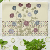 パターンとフローラアクセント キッチンタオル (折り畳み)