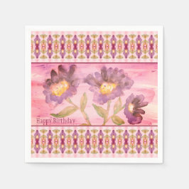 パターンとフローラ スタンダードカクテルナプキン