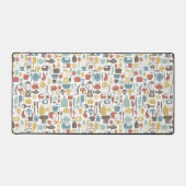 パターンと料理アイコン デスクマット (正面)