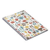 パターンと料理アイコン ノートブック (右側)