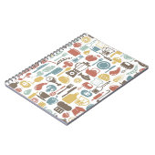 パターンと料理アイコン ノートブック (左側)