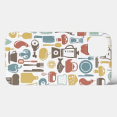 パターンと料理アイコン Case-Mate iPhoneケース (裏面 (横))