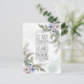 パターンに従わないで、ローマ人への手紙12:2 ポストカード (スタンド正面)