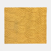 パターンのクローズアップ編み物。 フリースブランケット (正面(横))