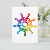 パターンのトレブルクレフの招待状 招待状 (スタンド正面)